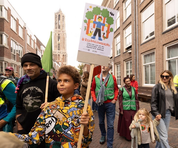 Amelisweerddemonstratie van 27 september 2025. Foto: Liesbeth Paardekooper