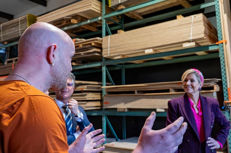 Koningin Máxima in het Hof van Cartesius. Foto: Harrie van Veen.
