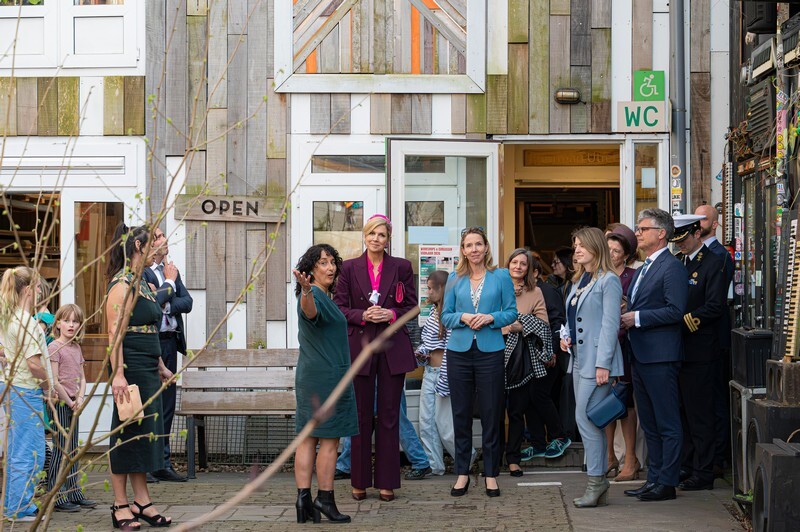 Koningin Máxima in het Hof van Cartesius. Foto: Harrie van Veen.