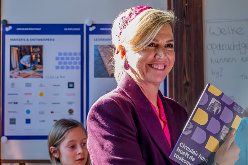 Koningin Máxima in het Hof van Cartesius. Foto: Harrie van Veen.