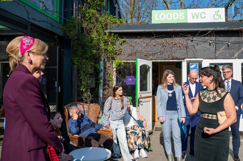 Koningin Máxima in het Hof van Cartesius. Foto: Harrie van Veen.