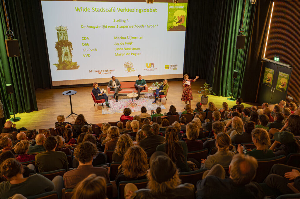 Het Wilde Stadscafé Verkiezingsdebat. Foto: Harrie van Veen.